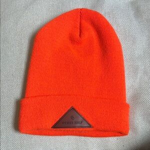 OTHER HALF Camo Orange Knit Hat with Folded Cuff‎